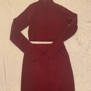 Maroon two piece set